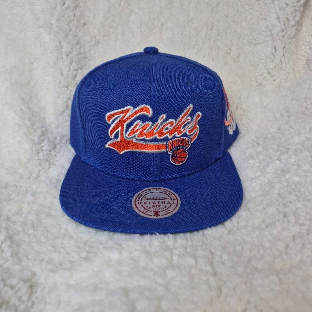 Mitchell & Ness NY Knicks Oversweep Snap Cap Blue One Size 50th Aniversary New - Picture 12 of 12